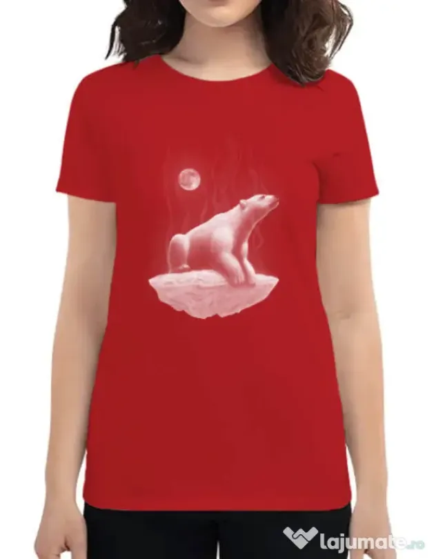 Tricou ADLER dama Faded Rosu