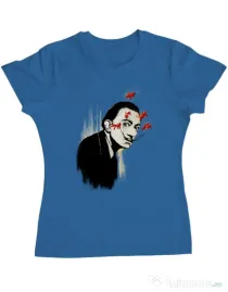 Tricou ADLER dama Lift that moustache Albastru azuriu