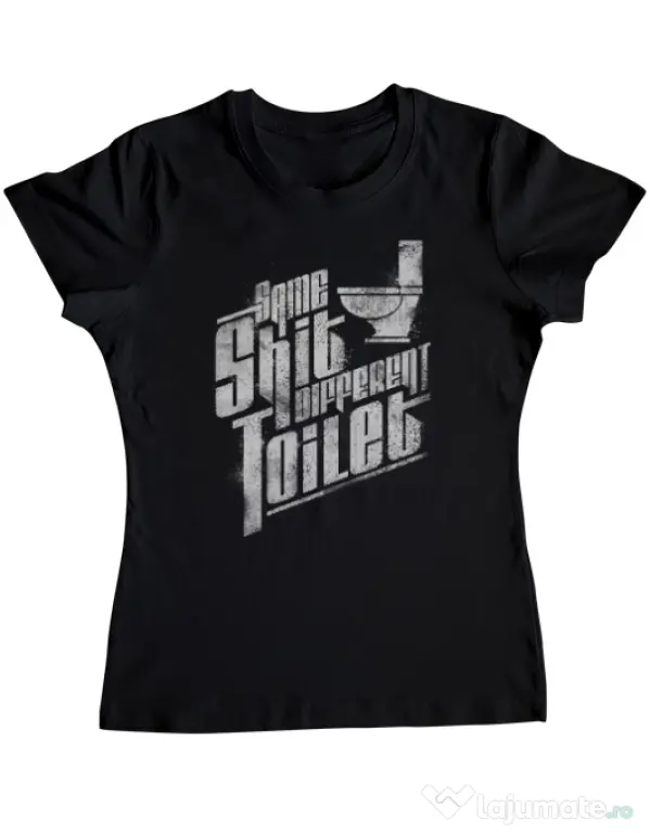 Tricou ADLER dama Same shit Negru