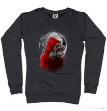 Bluza ADLER dama Wolf hood Negru melanj