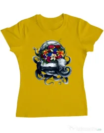 Tricou ADLER dama Space bloom Galben