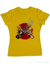 Tricou ADLER dama Like father like daughter Galben