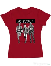 Tricou ADLER dama No future Rosu