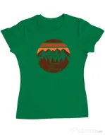 Tricou ADLER dama Beauty mountain Verde mediu