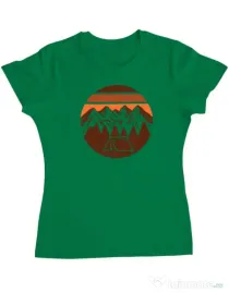 Tricou ADLER dama Beauty mountain Verde mediu
