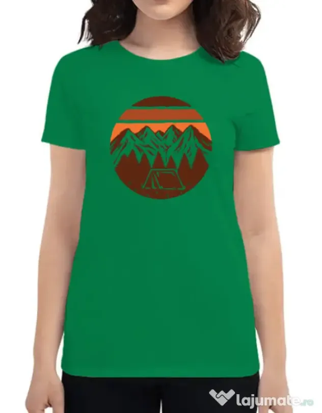 Tricou ADLER dama Beauty mountain Verde mediu