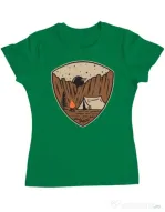 Tricou ADLER dama Camp cliffs Verde mediu