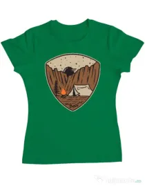 Tricou ADLER dama Camp cliffs Verde mediu