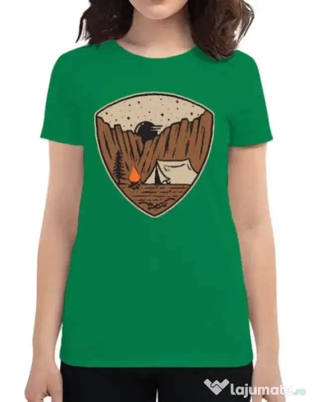Tricou ADLER dama Camp cliffs Verde mediu