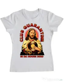 Tricou ADLER dama Club quarantine Alb