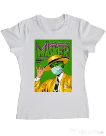 Tricou ADLER dama Masker Alb