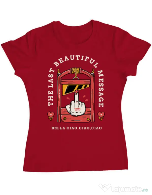 Tricou ADLER dama The last message Rosu