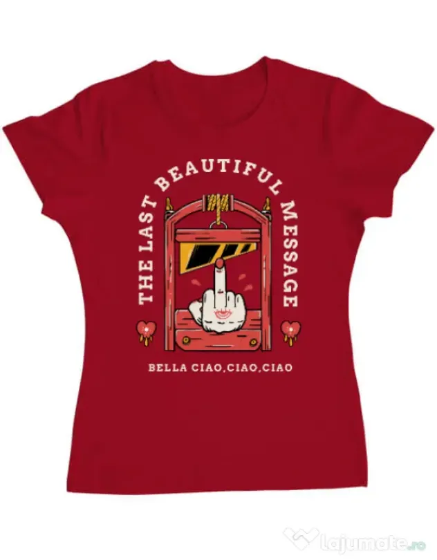 Tricou ADLER dama The last message Rosu