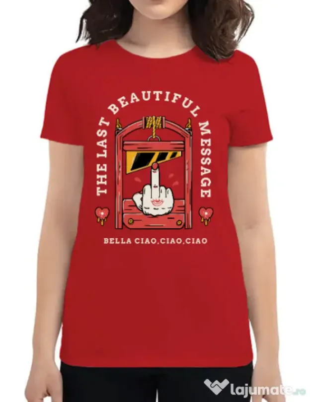 Tricou ADLER dama The last message Rosu