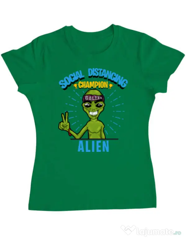 Tricou ADLER dama Social distancing Verde mediu