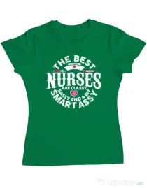 Tricou ADLER dama Best nurses Verde mediu