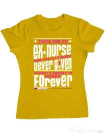 Tricou ADLER dama Ex nurse Galben