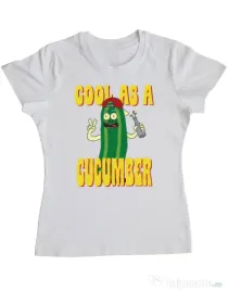 Tricou ADLER dama Cool as cucumber Alb
