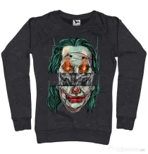 Bluza ADLER dama Joker skull Negru melanj