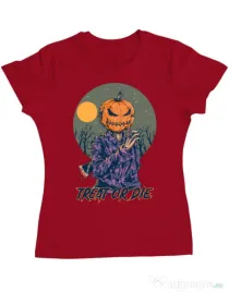 Tricou ADLER dama Treat or die Rosu