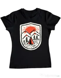 Tricou ADLER dama Sunset camp Negru