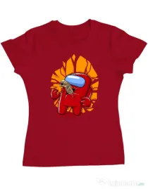 Tricou ADLER dama Baby born Rosu