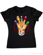 Tricou ADLER dama High five Negru
