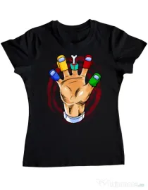 Tricou ADLER dama High five Negru
