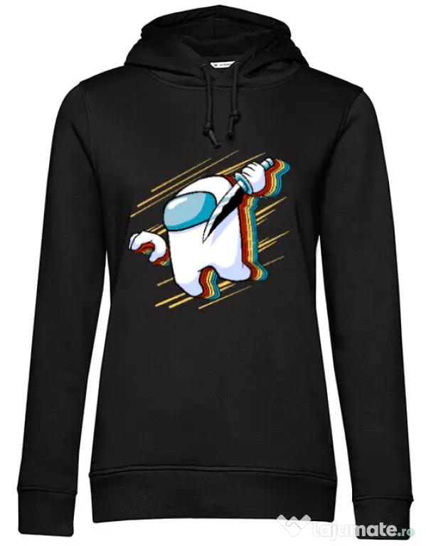 Hoodie dama cu gluga Slow mo Negru