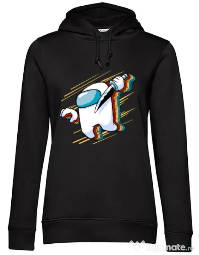 Hoodie dama cu gluga Slow mo Negru