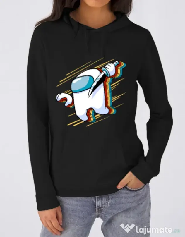 Hoodie dama cu gluga Slow mo Negru