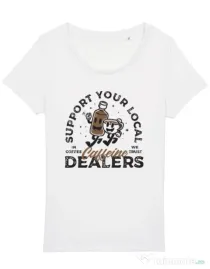 Tricou STANLEY STELLA dama Coffee dealers Alb