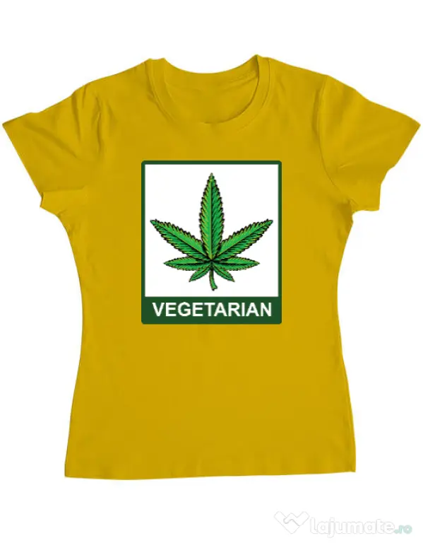 Tricou ADLER dama Vegetarian Galben