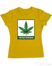 Tricou ADLER dama Vegetarian Galben 