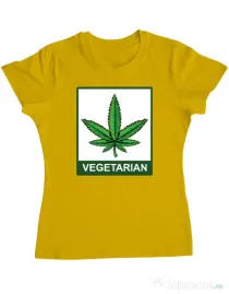 Tricou ADLER dama Vegetarian Galben