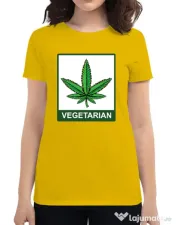 Tricou ADLER dama Vegetarian Galben 