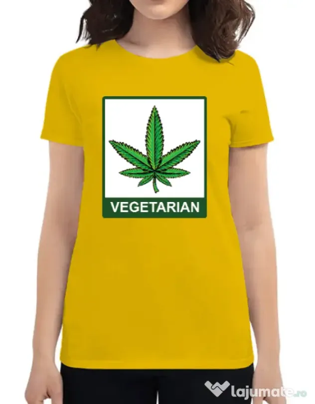 Tricou ADLER dama Vegetarian Galben