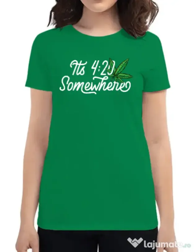 Tricou ADLER dama It\'s time Verde mediu