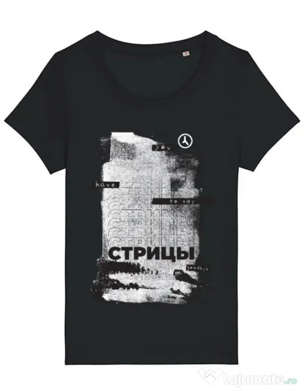 Tricou STANLEY STELLA dama Russian Goodbye Negru