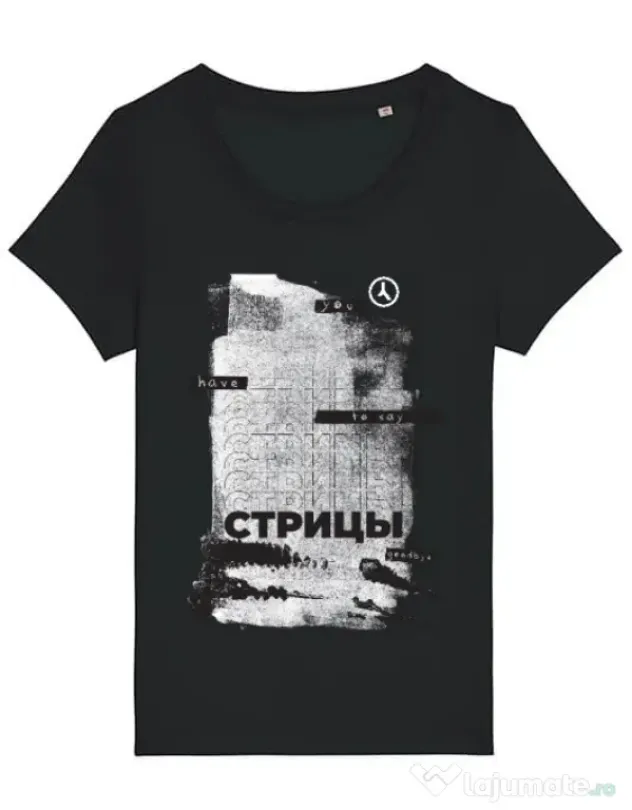 Tricou STANLEY STELLA dama Russian Goodbye Negru