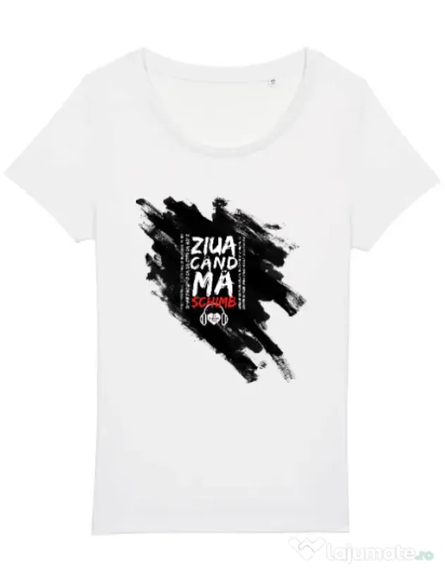 Tricou STANLEY STELLA dama Tricou ZIUA CAND MA SCHIMB - Adi Morosanu Alb