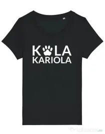 Tricou STANLEY STELLA dama Logo Kola Alb Negru