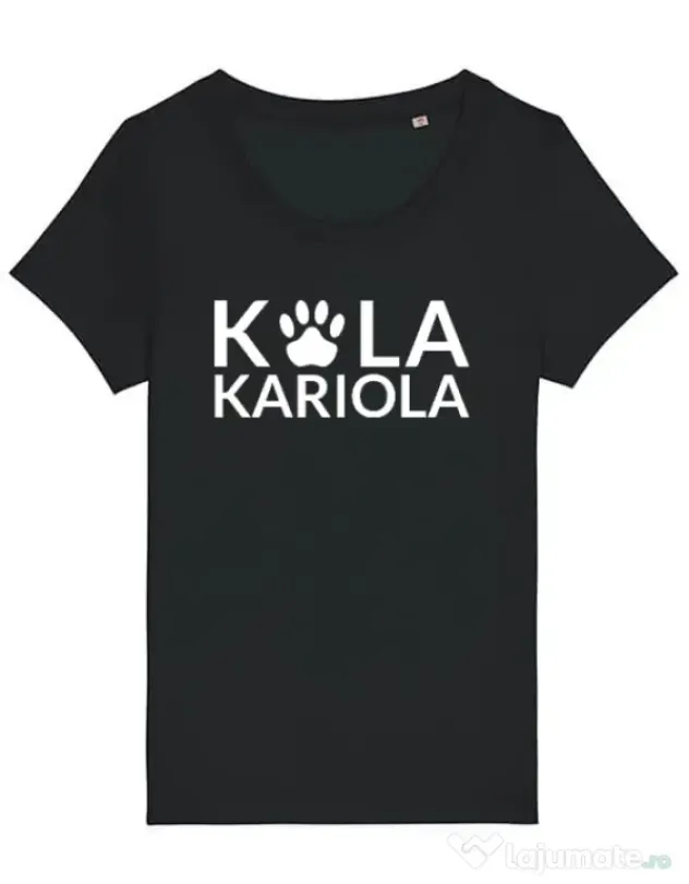 Tricou STANLEY STELLA dama Logo Kola Alb Negru
