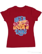 Tricou personalizat dama Custom design Rosu