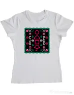 Tricou personalizat dama Childhood Pattern Alb