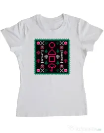 Tricou personalizat dama Childhood Pattern Alb