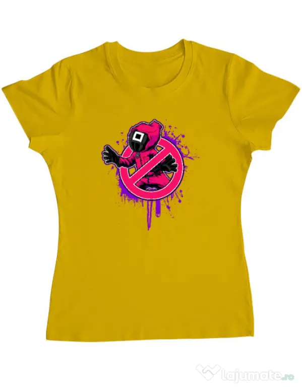 Tricou personalizat dama Squid Game 2 Galben