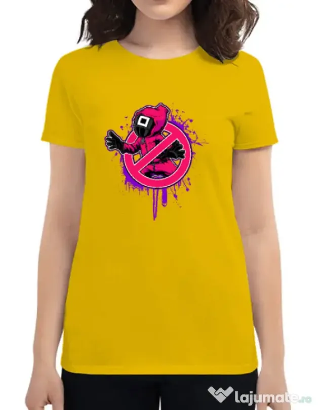 Tricou personalizat dama Squid Game 2 Galben