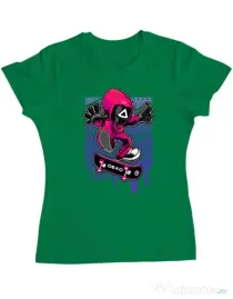 Tricou personalizat dama Squid Game 3 Verde mediu
