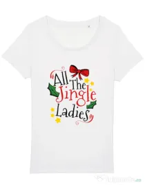 Tricou STANLEY STELLA dama All the Jingle Ladies Alb